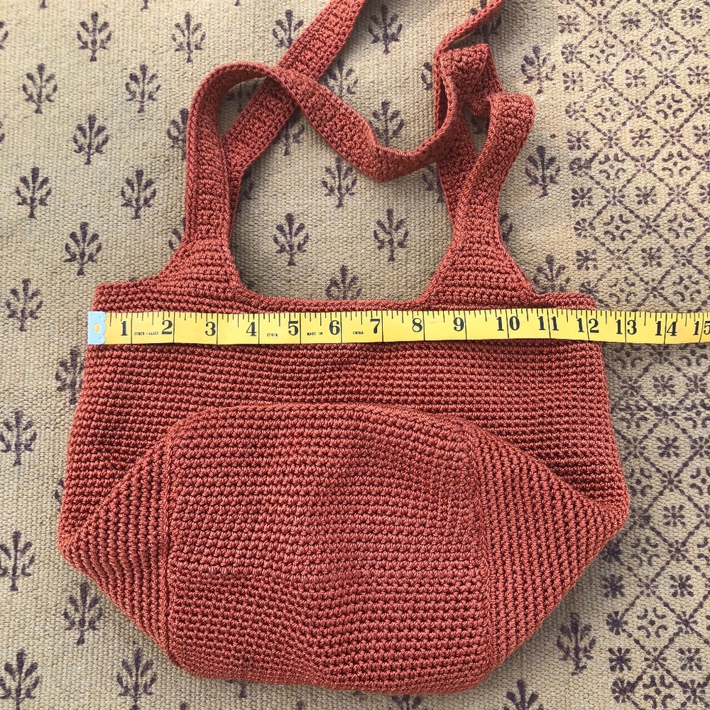 The Sak Rust Colored Crochet Shoulder Bag